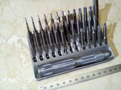 Miniatura 3 do modelo 3D Hex bit tray