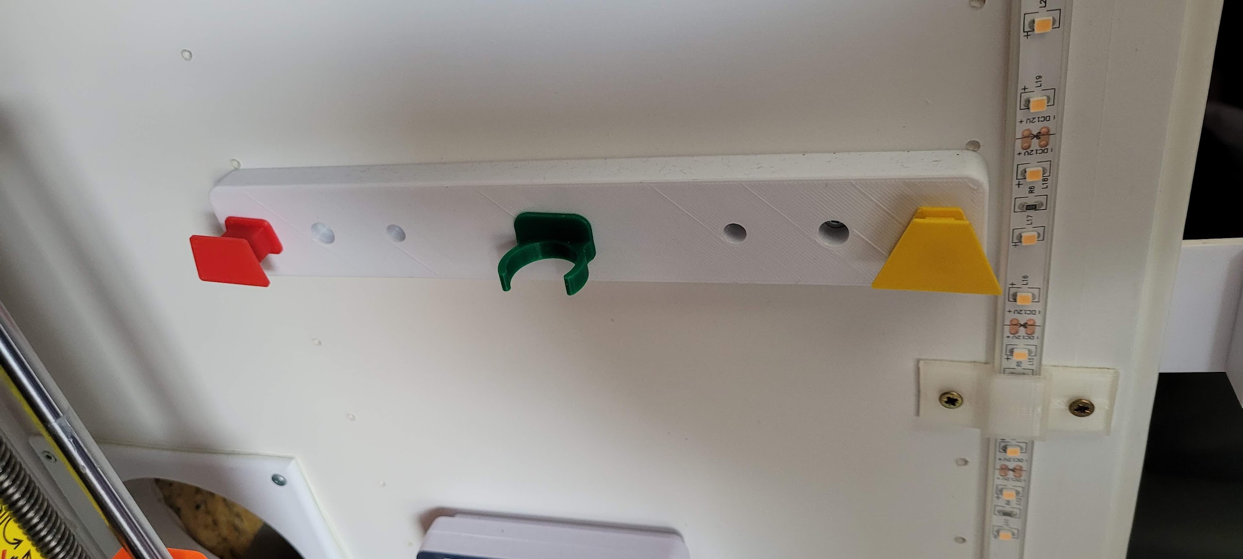 Small peg board for your 3d printer enclosure. Keeps your tools in place with easy access.