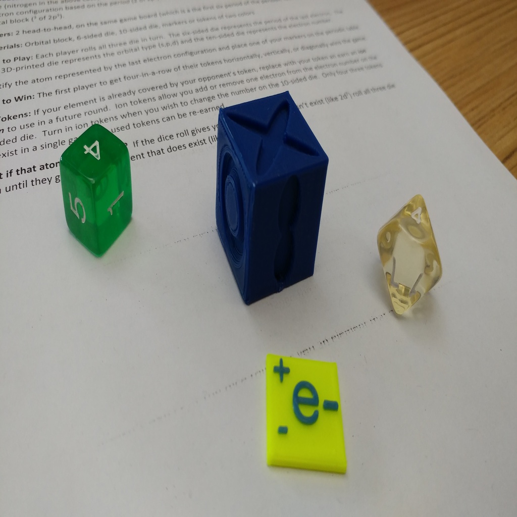 Electron Configuration Game Pieces by Bires Download free STL model