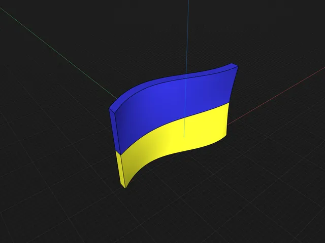 Ukraine wavy flag