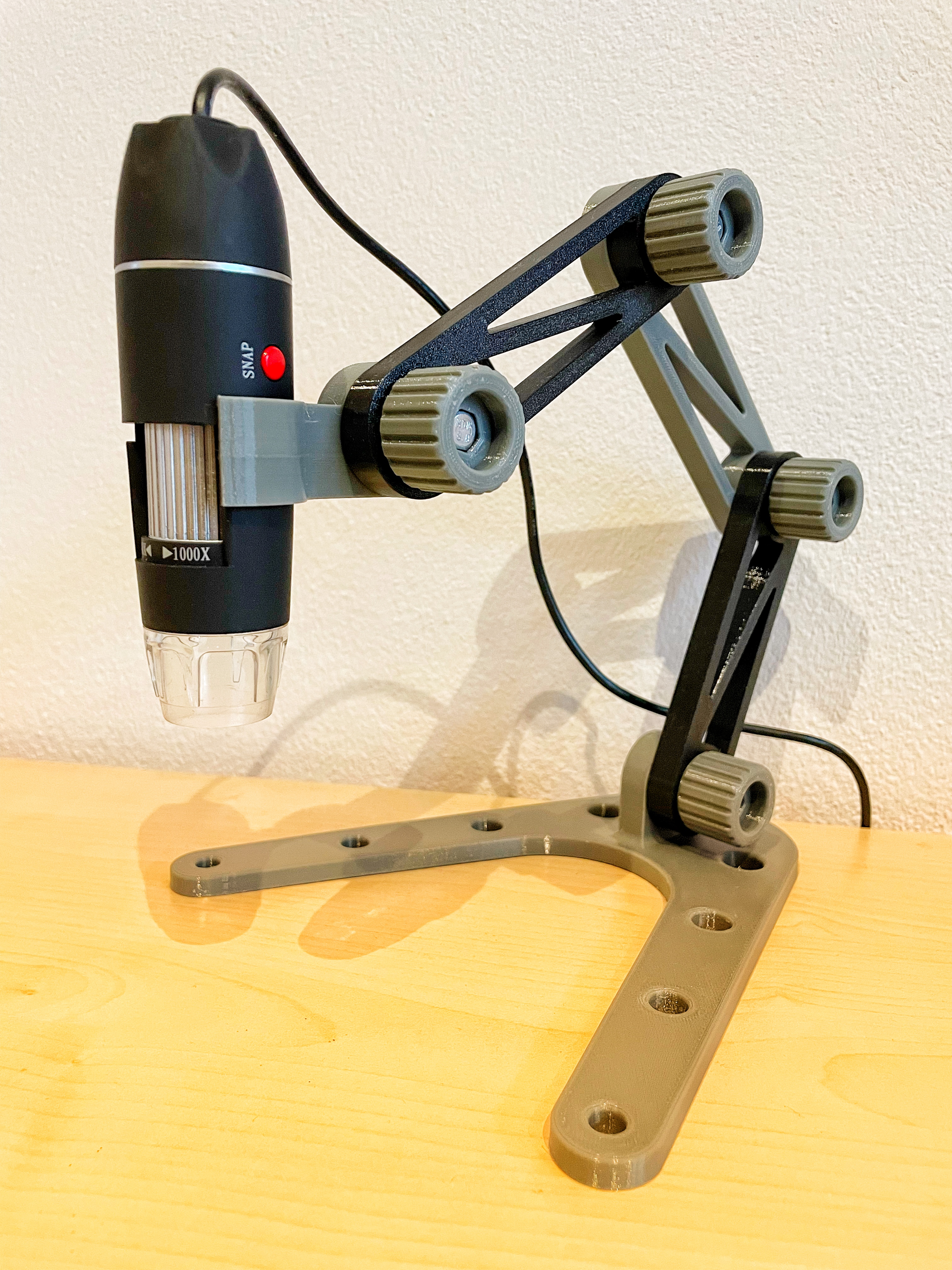 Base of the modular microscope stand, fit to PrusaMini print bed. 3D model thumbnail