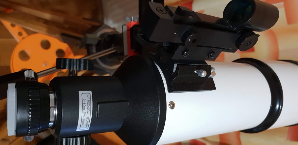 Astronomy red dot finder holder for refractor 80/400mm