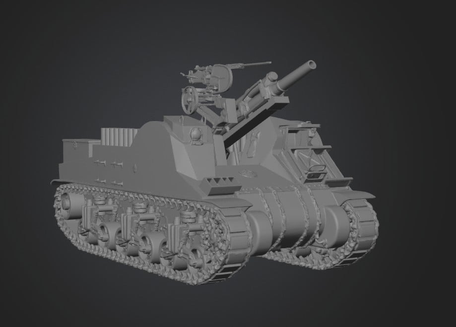 M7 Priest (1942-1960s) 3D model
