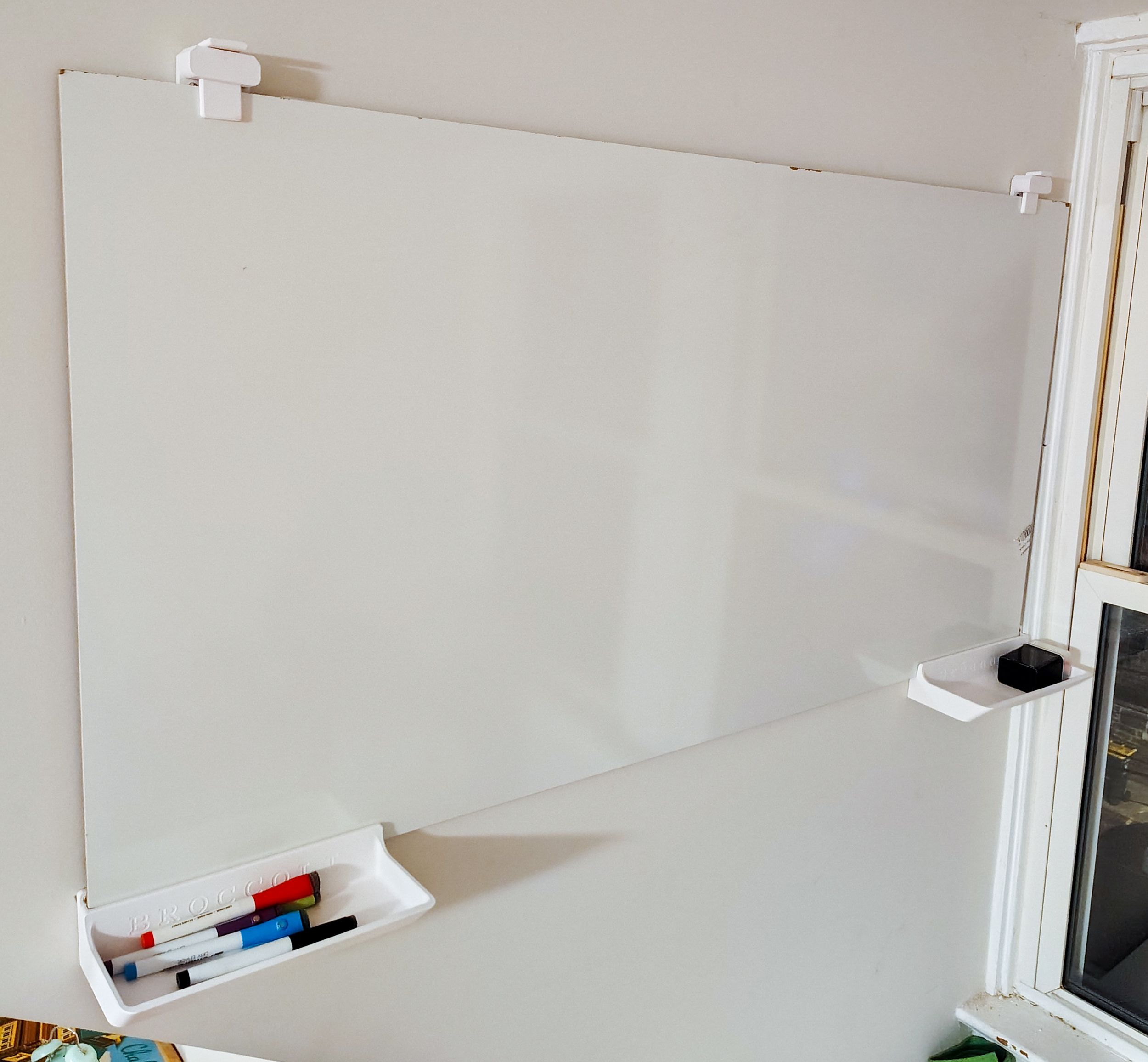 Chalk/white board from hardware store setup