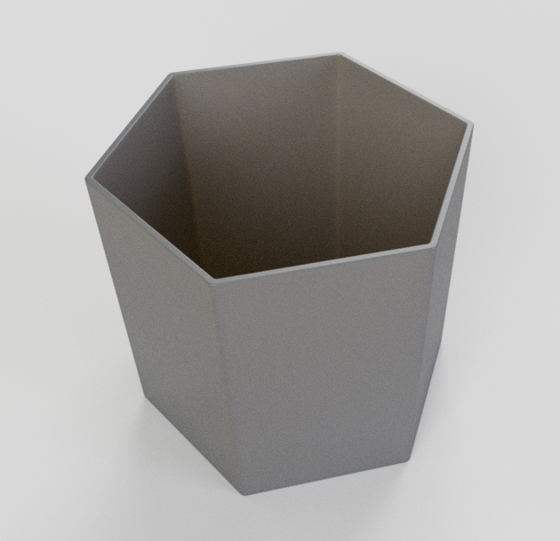 100mm hexagon flower pot