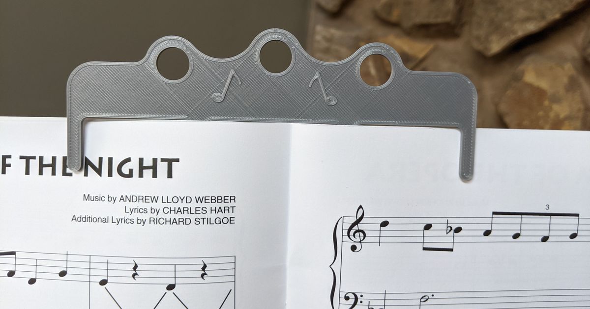 Music Book Clip by MallocArray Download free STL model