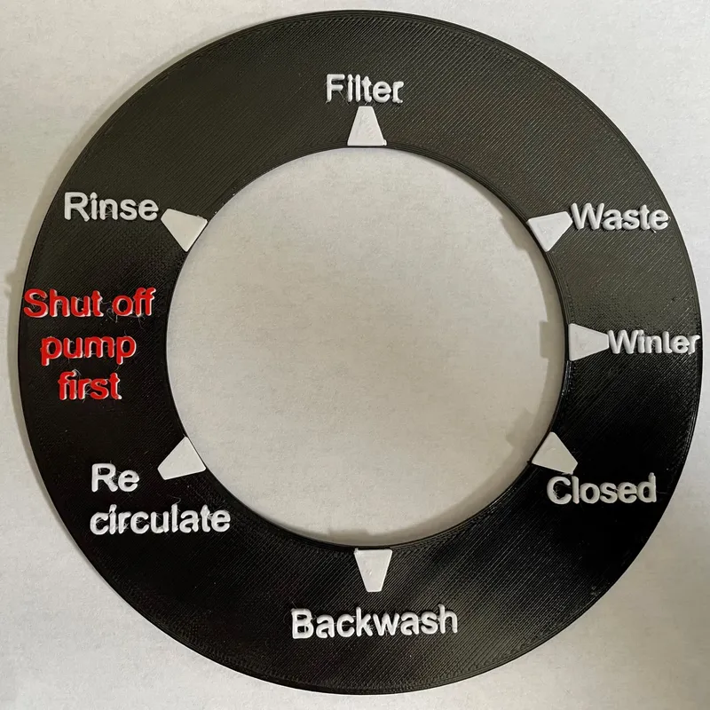 Pool Filter Valve Label by foxden | Download free STL model ...