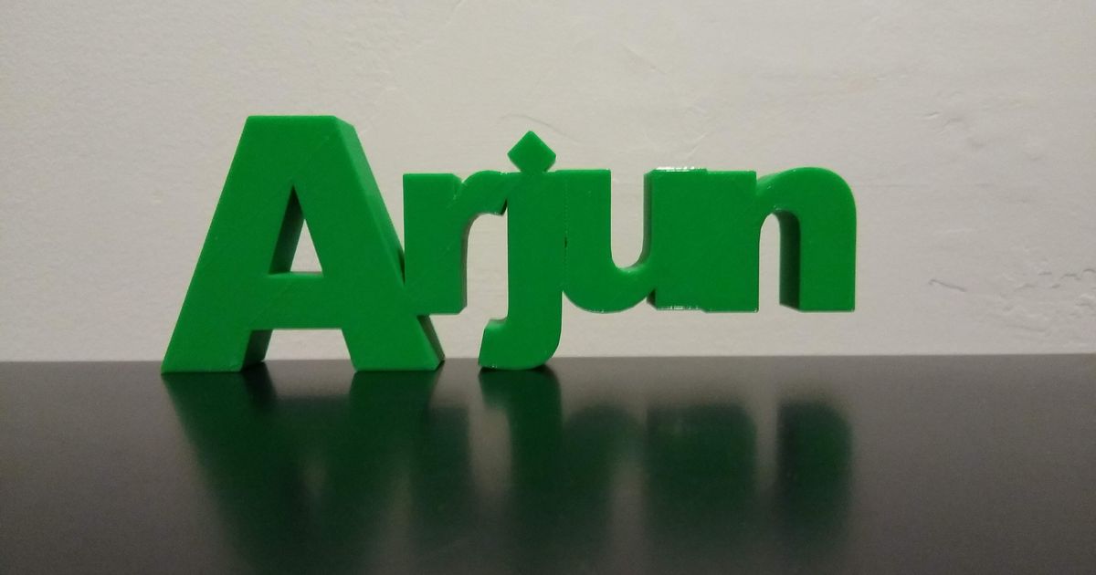 Preview of Green Light 3D name for 