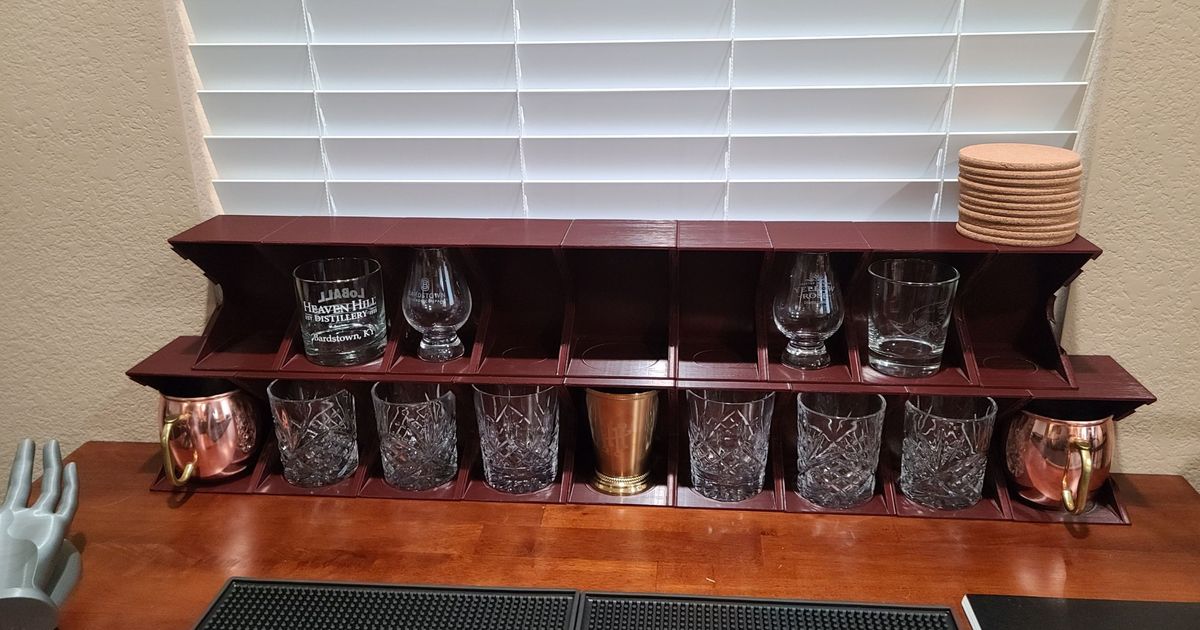Bar Glass Storage by MakerDBS Download free STL model