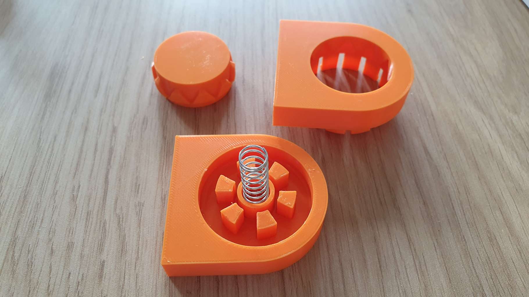 Unlock Button Spring Push button unlock rotation von reivax | Kostenloses STL-Modell ...