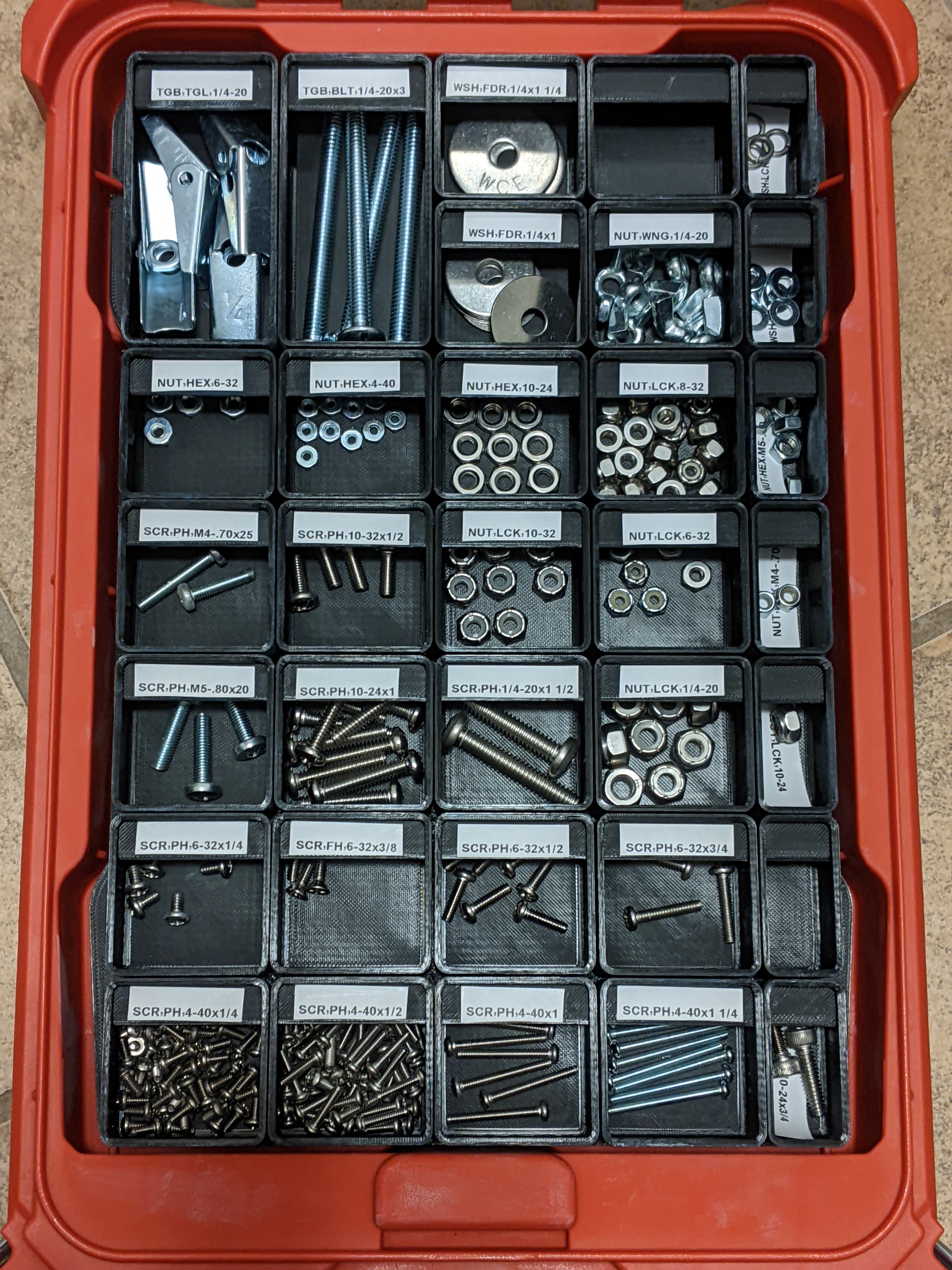 Milwaukee Packout Low Profile Organizer Gridfinity Insert 3D model thumbnail