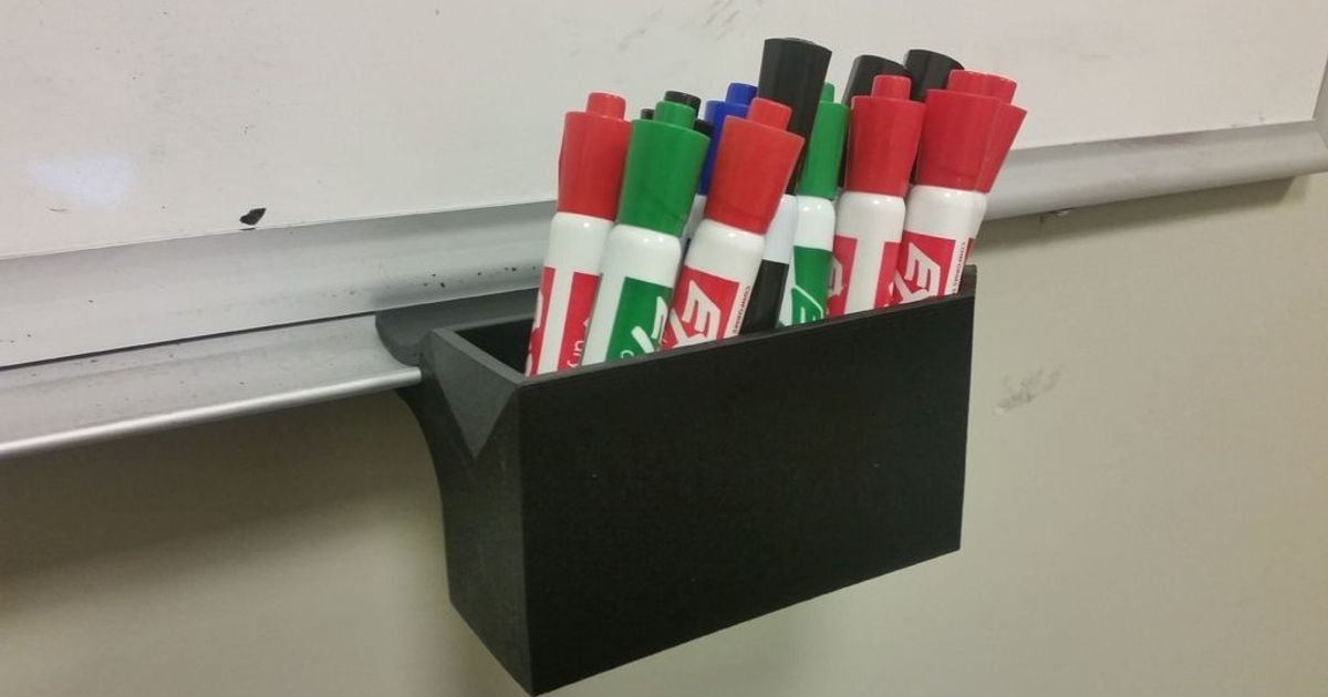 Whiteboard Pen Holder by FlyByPC Download free STL model