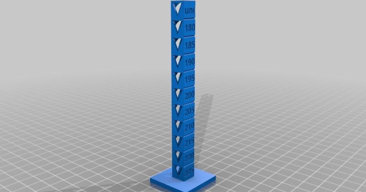 Temp Calibration Tower 180225 by FlyByPC Download free STL model