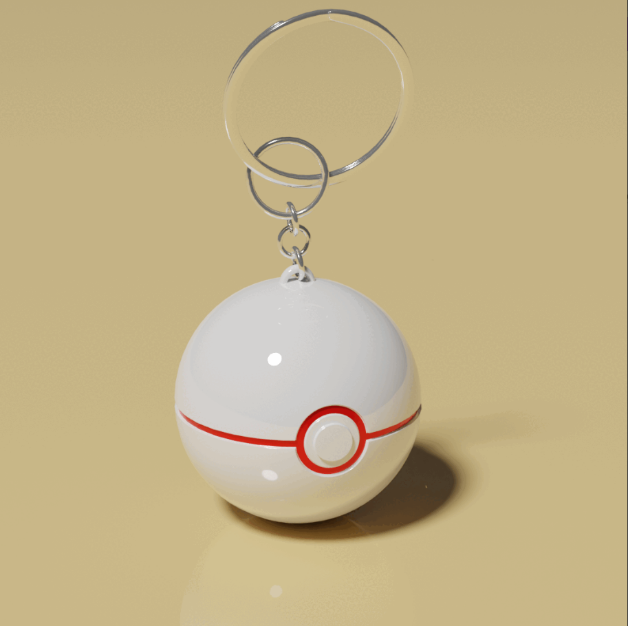 Miniatura 2 do modelo 3D POKEBALL KEYCHAIN