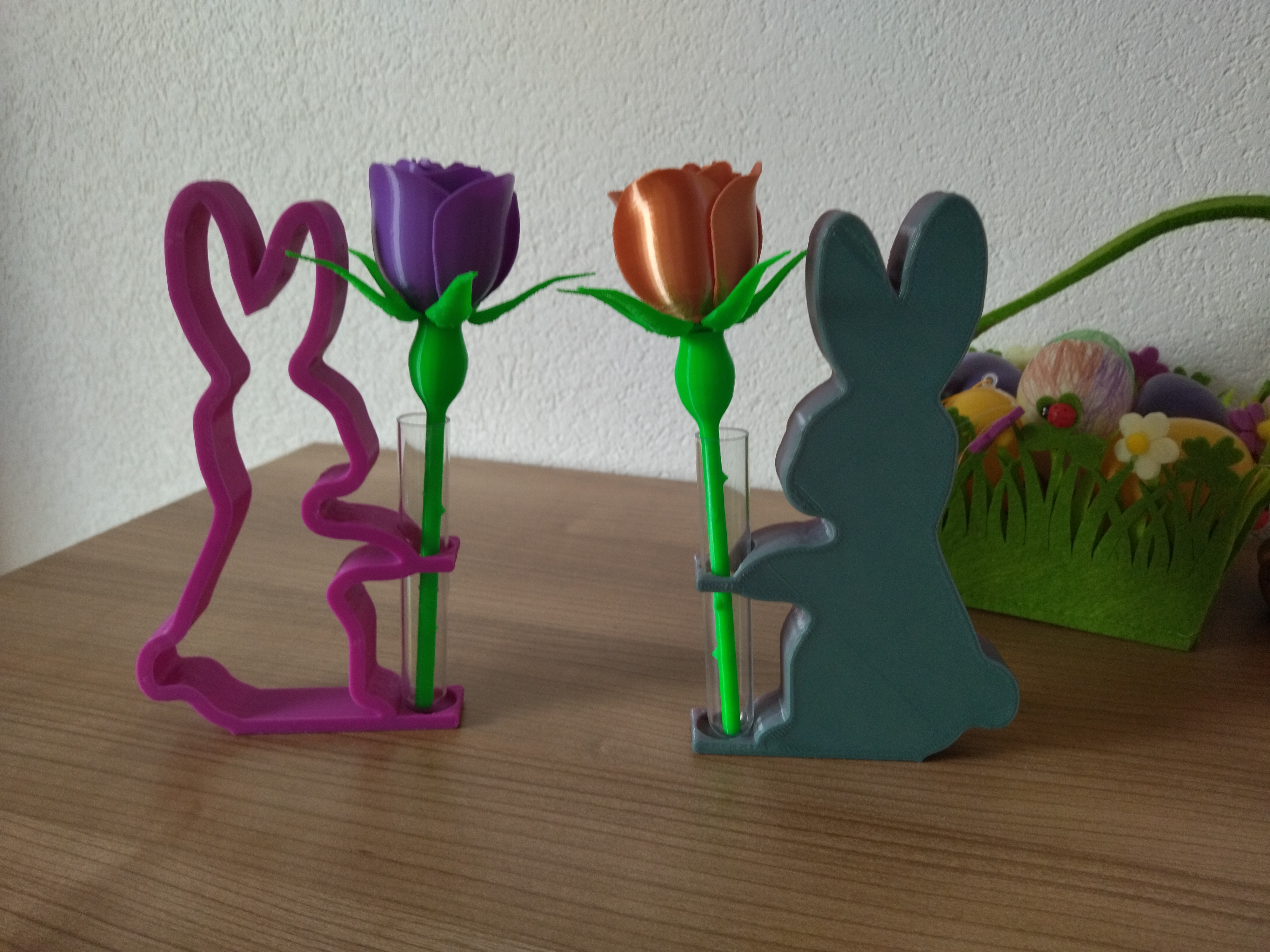 Easter Bunny holding test tube