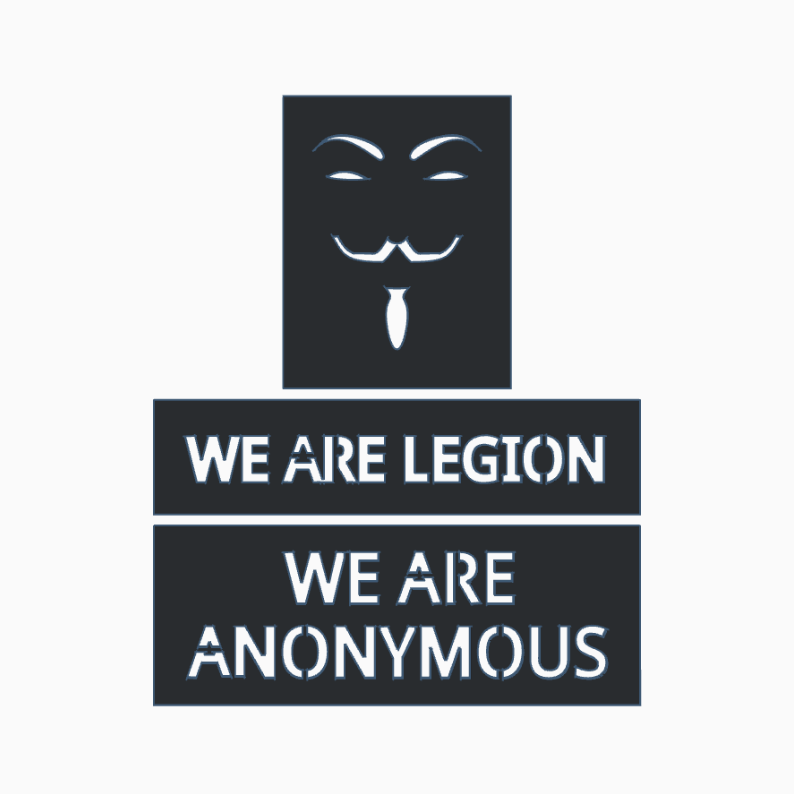 Anonymous stencil by Arsen | Download free STL model | Printables.com