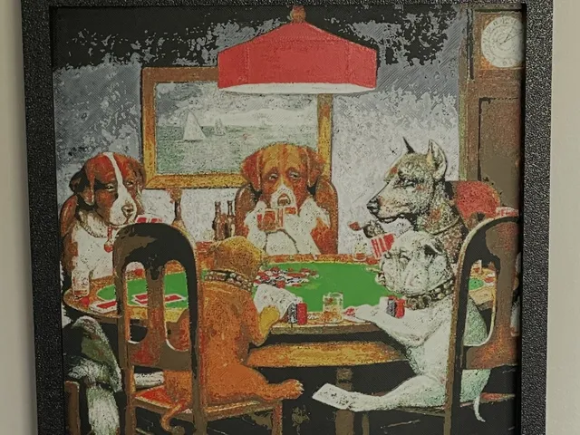 Dogs Playing Poker - Filament Painting