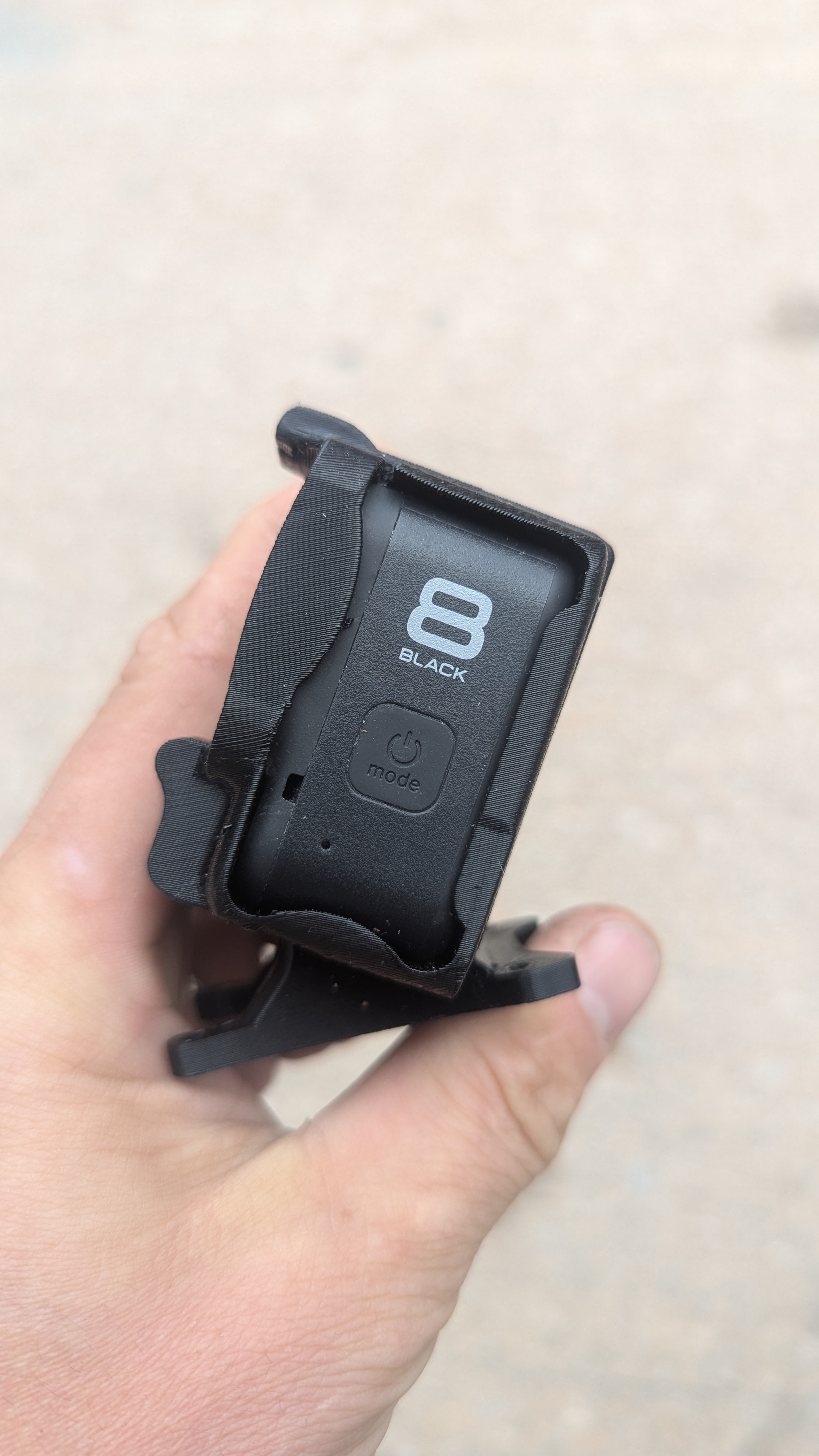 GoPro Hero 8 Black Mount For FrameX Battery Door Closed
