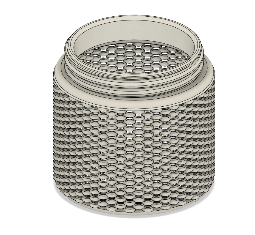 Silica gel spool container - wavy mesh