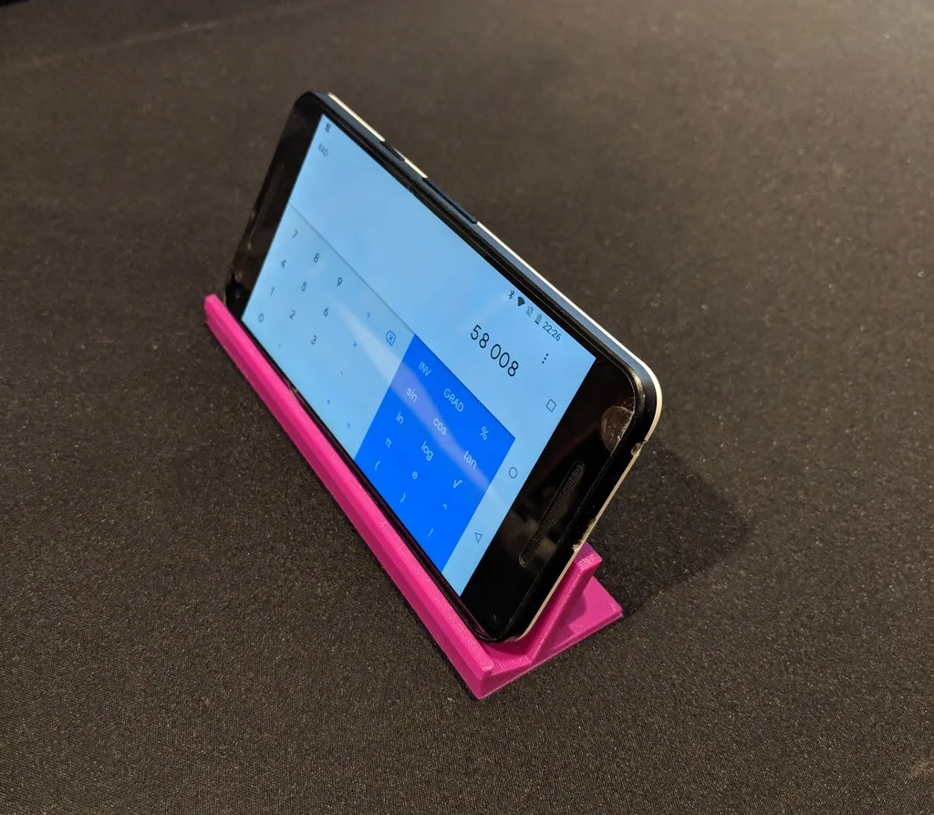 Simple Universal Horizontal Phone Stand by hag Download free STL