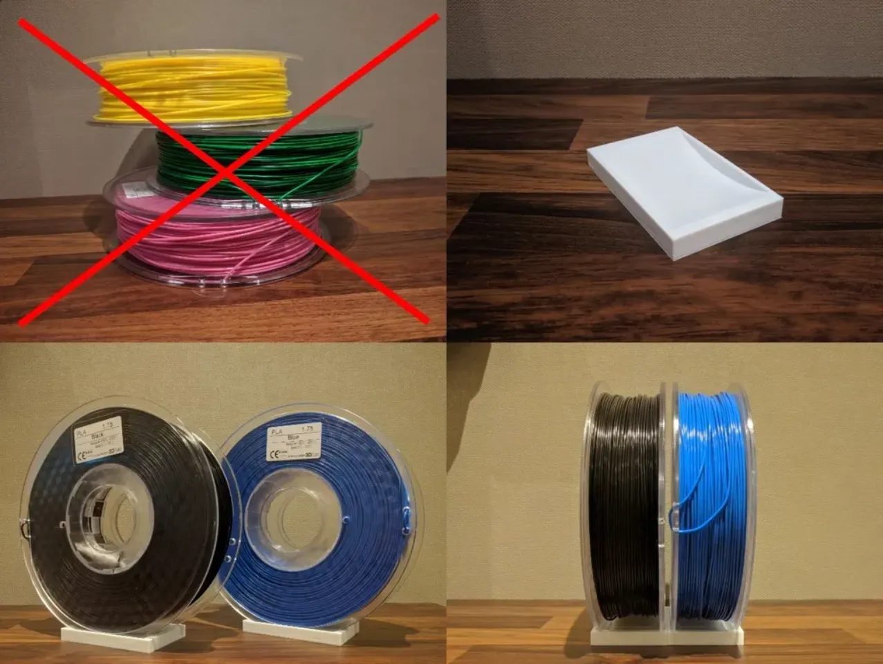 Filament Spool Upright Shelf Storage Block by hag | Download free STL ...