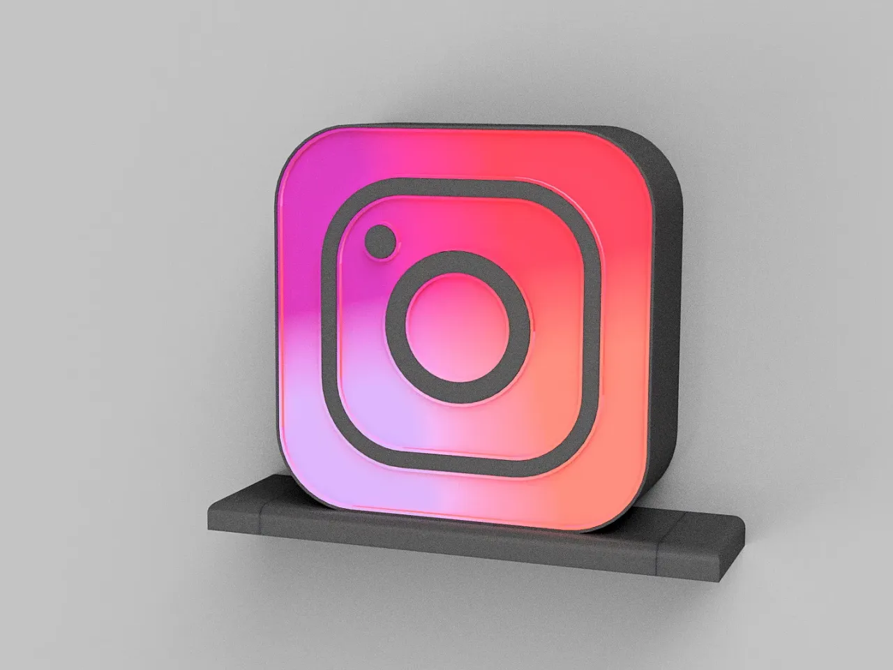 Instagram Logo glowing wled or led by Satellietje | Download free STL ...