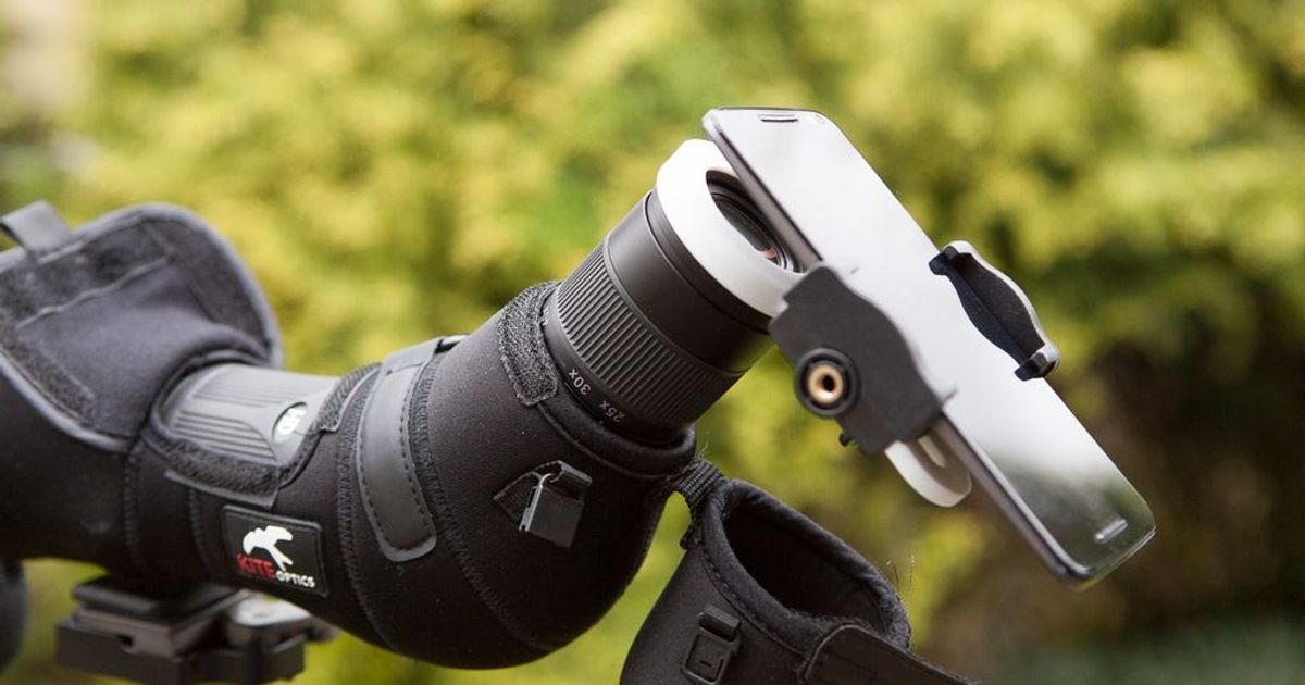 Spotting scope phone holder 55mm by BasOnTech Download free STL model