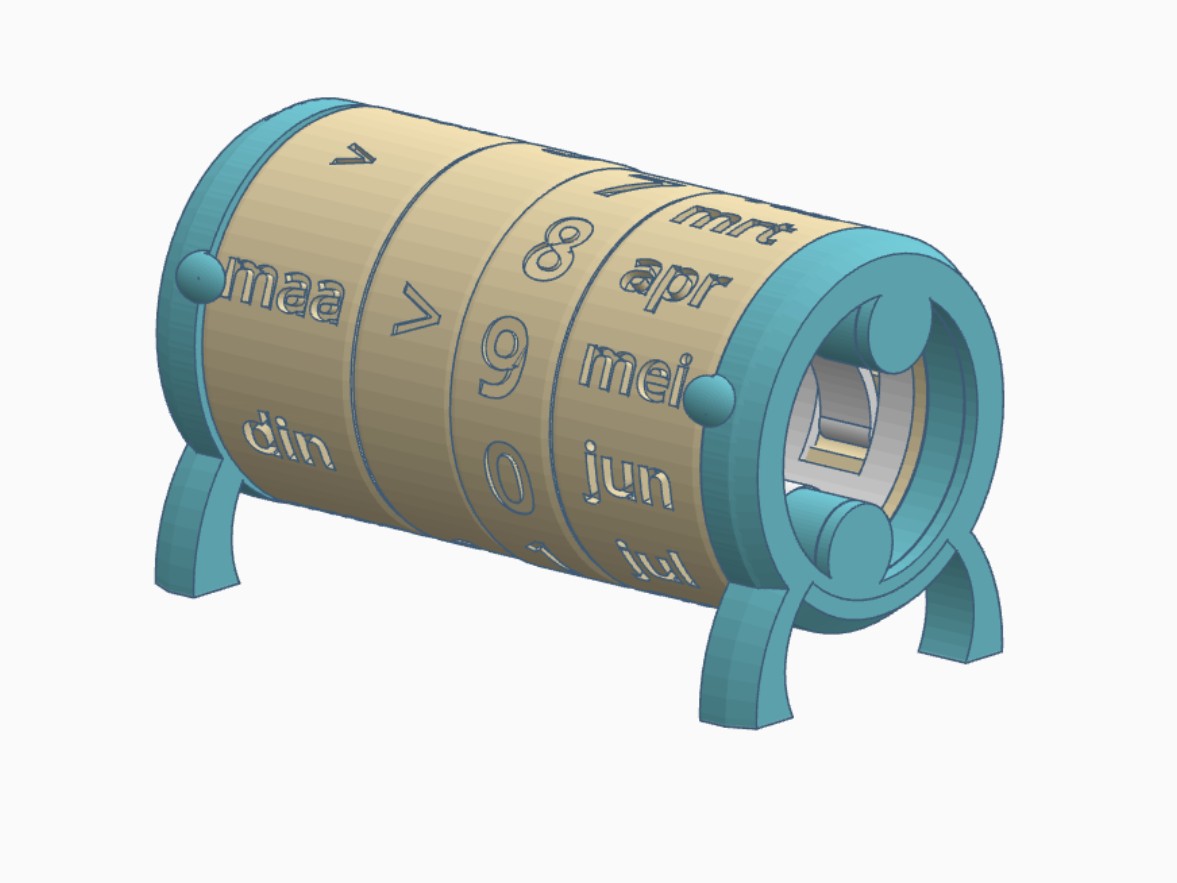 See Through Rotating Calendar por Bootjevaarder | Descargar modelo STL ...