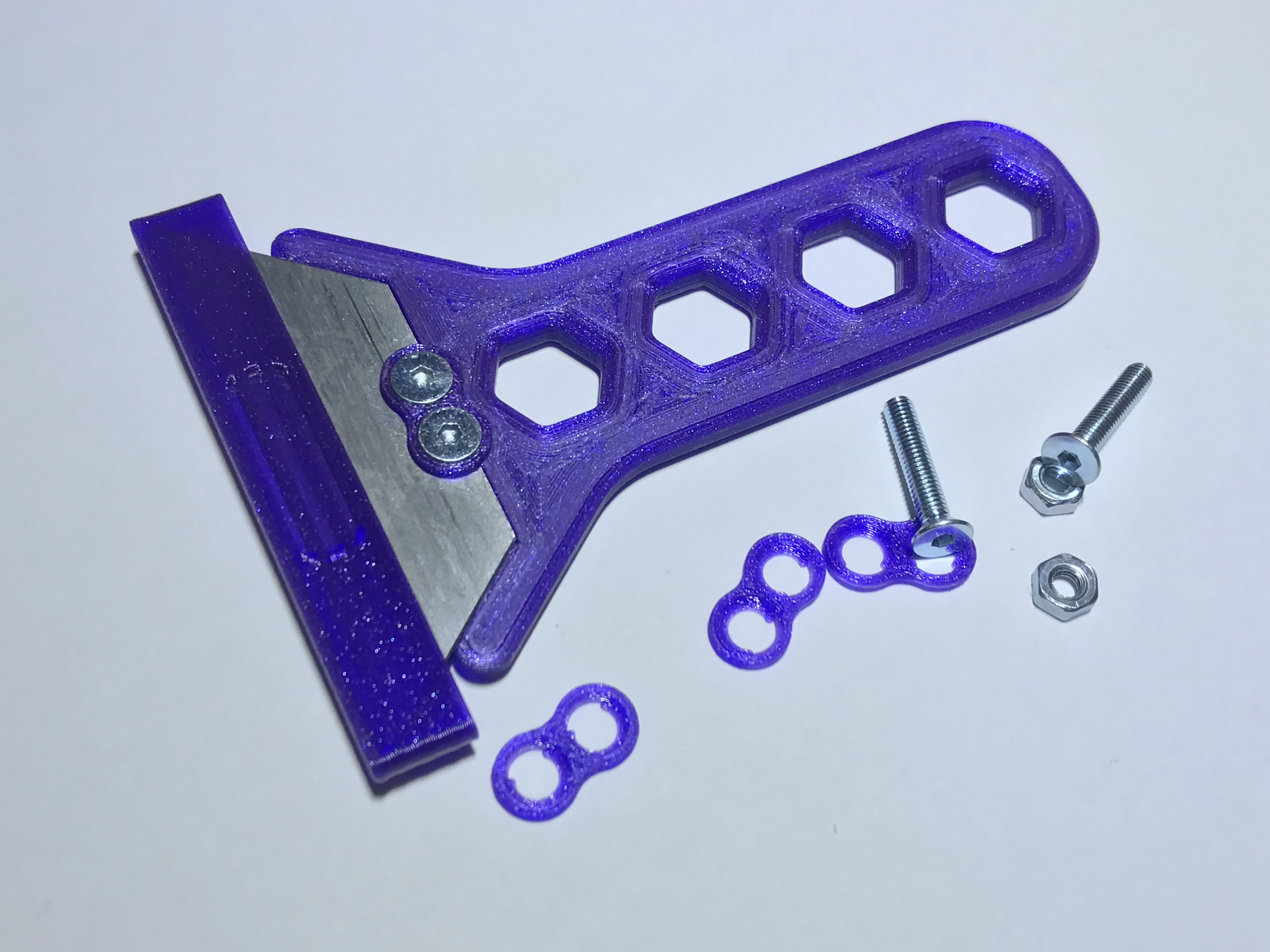 Razor Scraper with Blade Protector and Custom Washer (Remix)