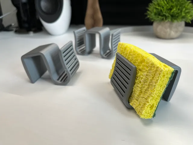 Perforated Sink Sponge Holder(s) - Single + Double Sided (15mm or 20mm Pinch)