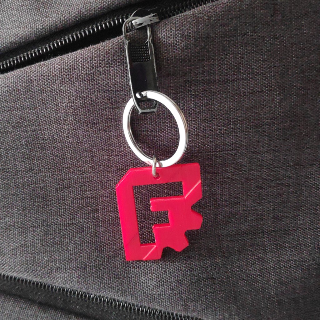 FreeCAD logo keychain (dual-sided) 3D model