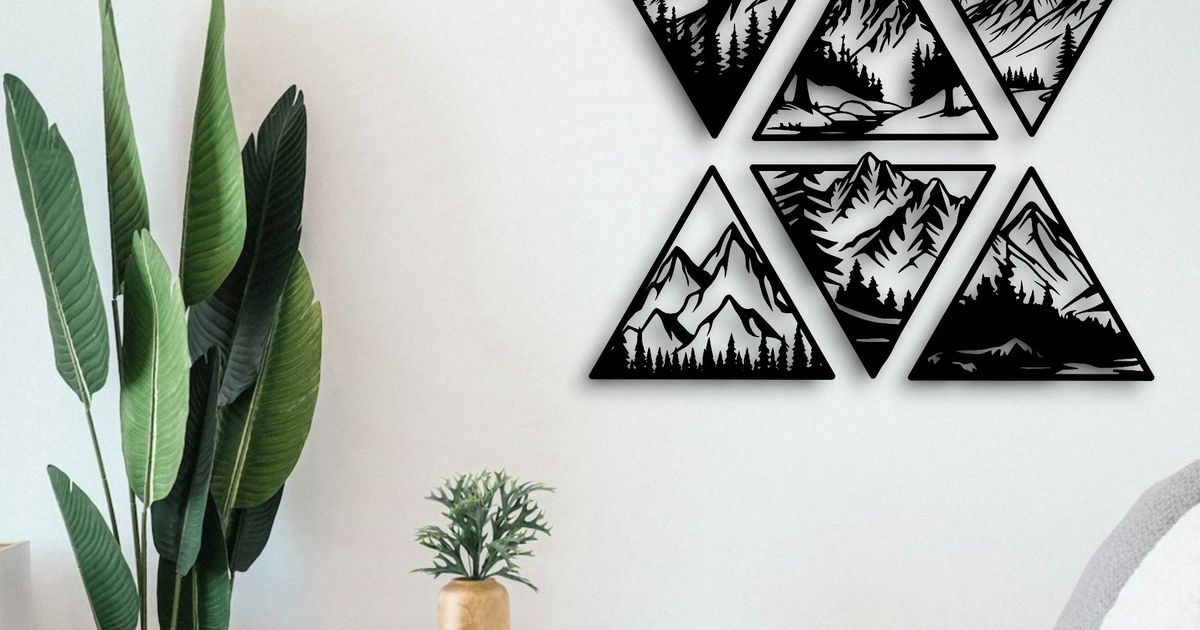 Triangular Wall Art Decoration by St0rmy | Download free STL model ...