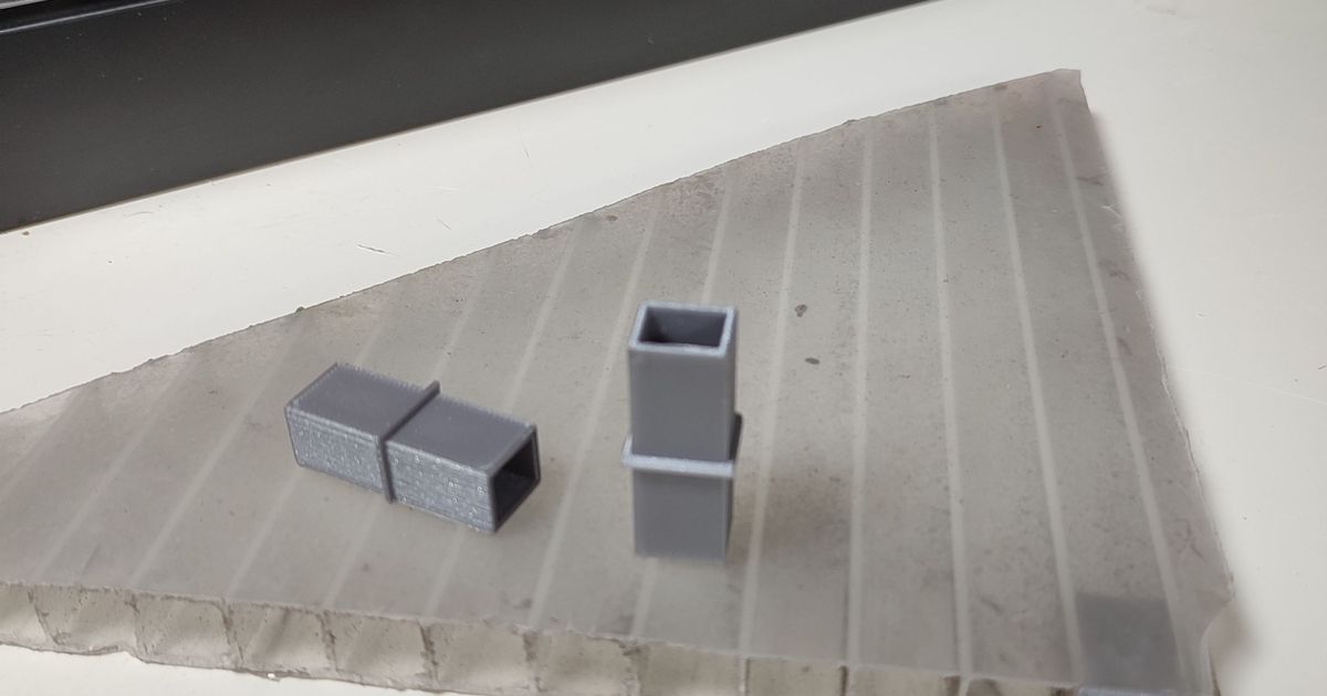 Rectangular Connectors for Corrugated Plastic Sheets by kvlasblom Download free STL model