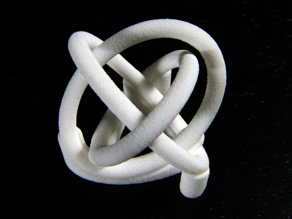 Borromean rings with stand