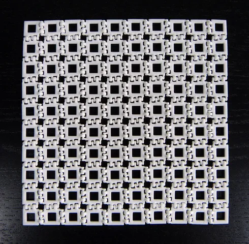 Hinged flat square surface