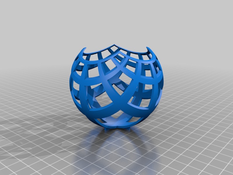 Stereographic projection (grid) by henryseg | Download free STL model ...
