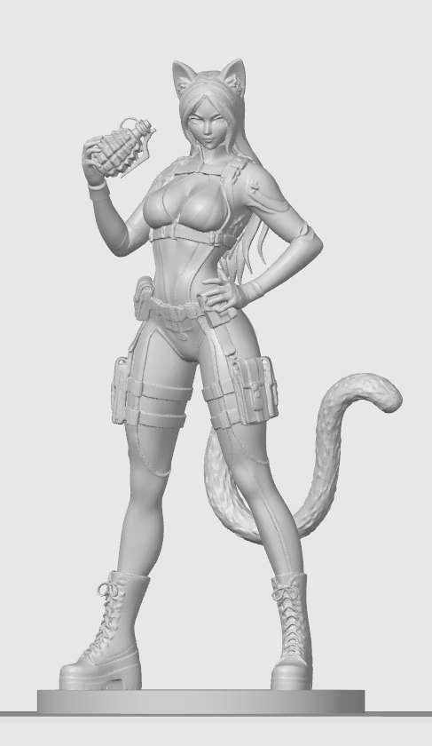 Casual cat-girl figurine 2