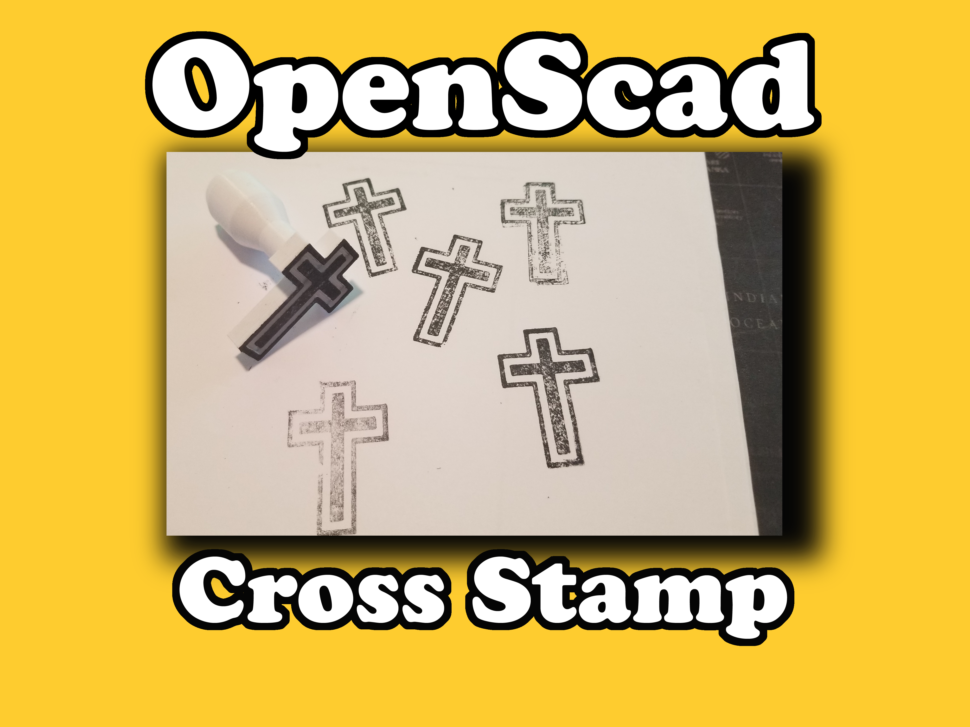 OpenScad Cross Stamp