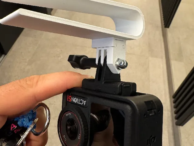 Action camera sun visor mount