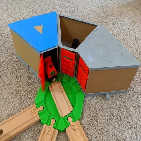 Wood train depot