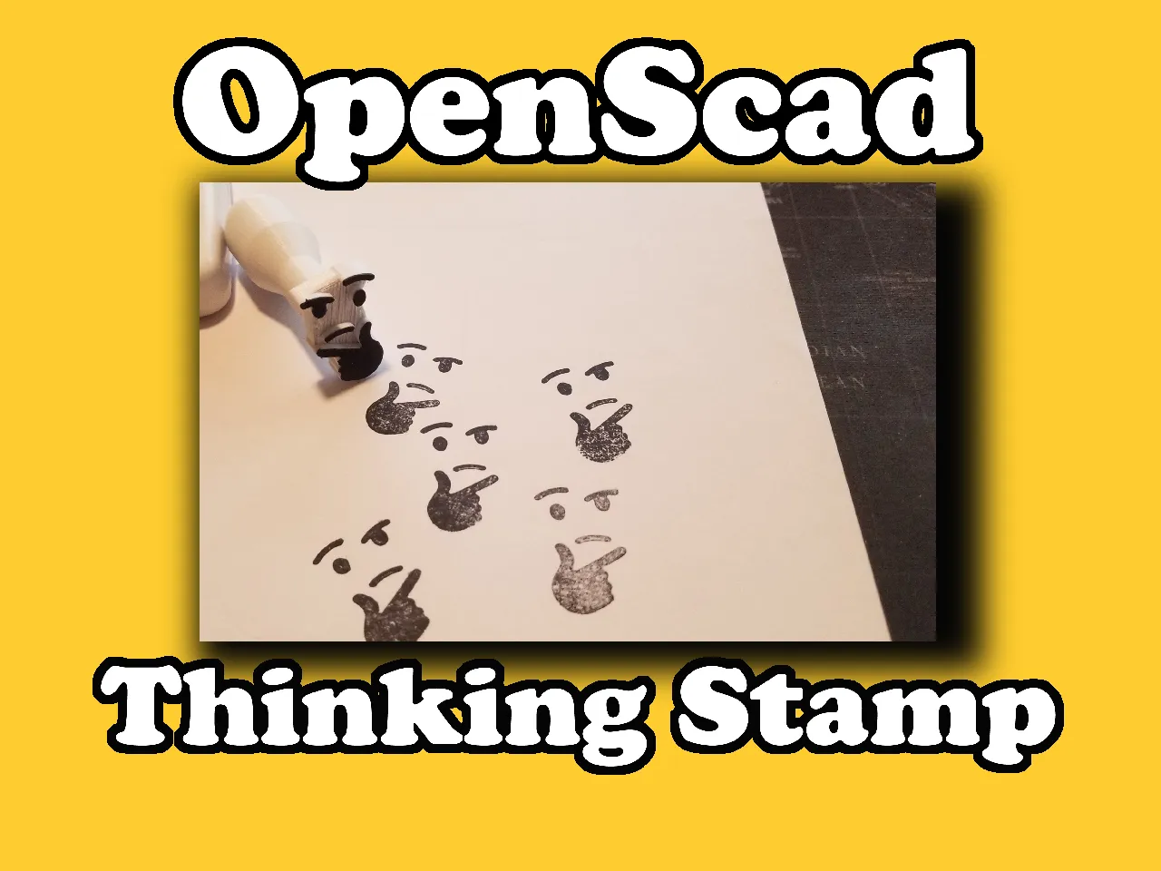 Openscad Thinking Stamp By Iqless Download Free Stl Model Printables Com