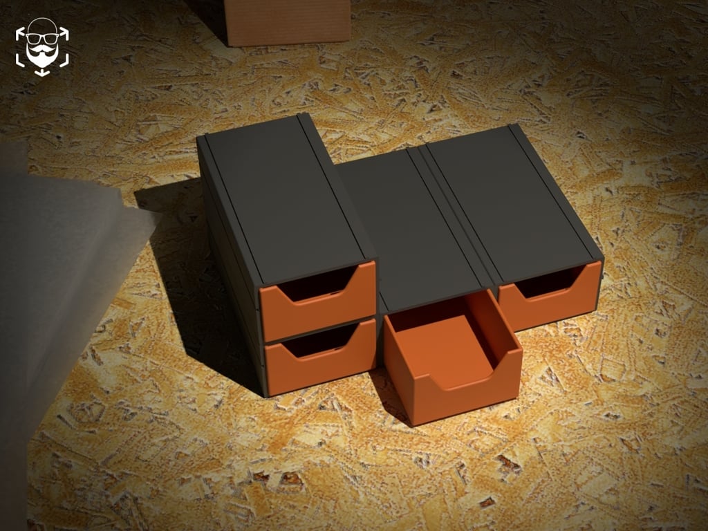 Modular Workbench Drawers – Dovetail Sliding System (3D Printable)