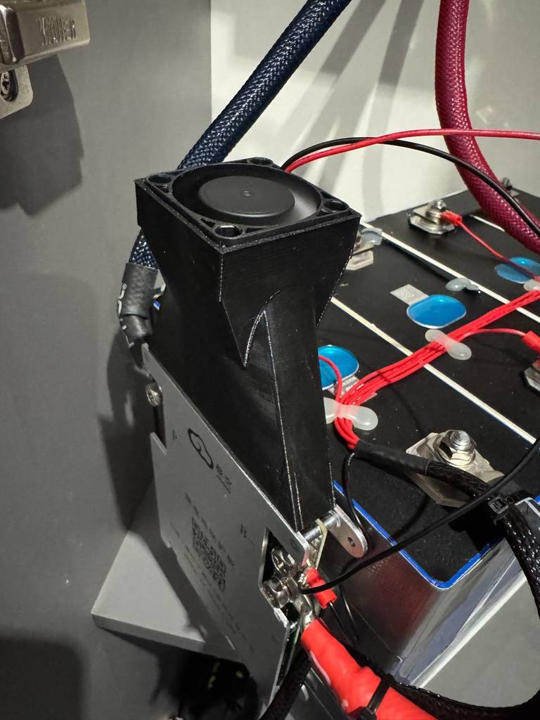 JK BMS Snap-In Cooling Fan Mount (4010 Fan) 3D model