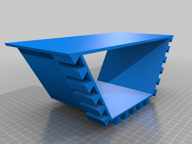Half-hex unit for wall mounted honeycomb shelves 3D model