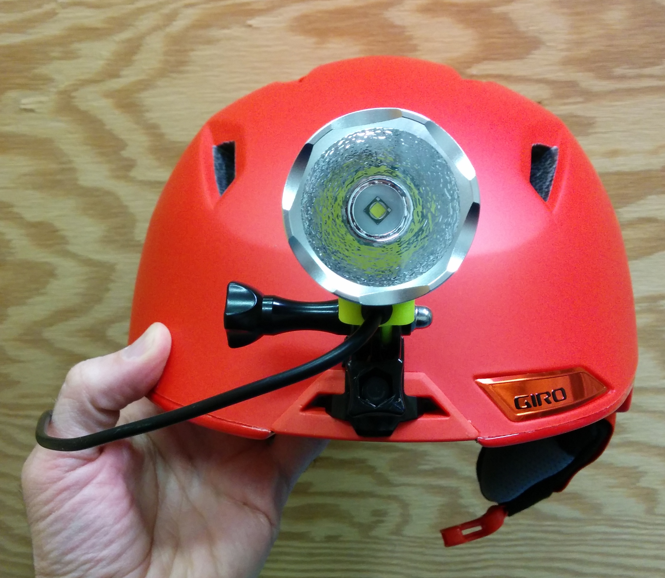 Magicshine LED headlamp mount for Giro Edit Helmet by Andy Forsberg