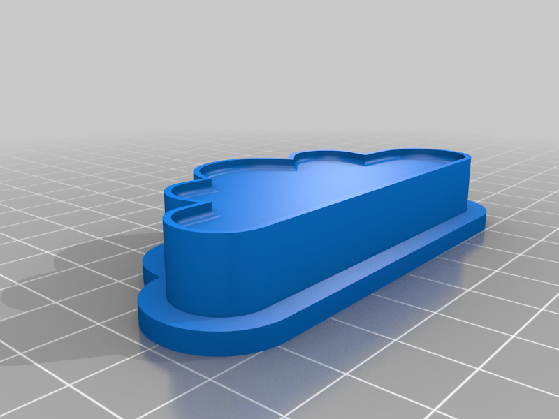 Miniatura 2 do modelo 3D Cloud bath bomb mold/press