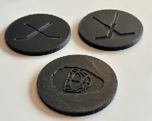 Thin Puck Hockey Coaster Set –  Sticks, Goalie Mask, Blank