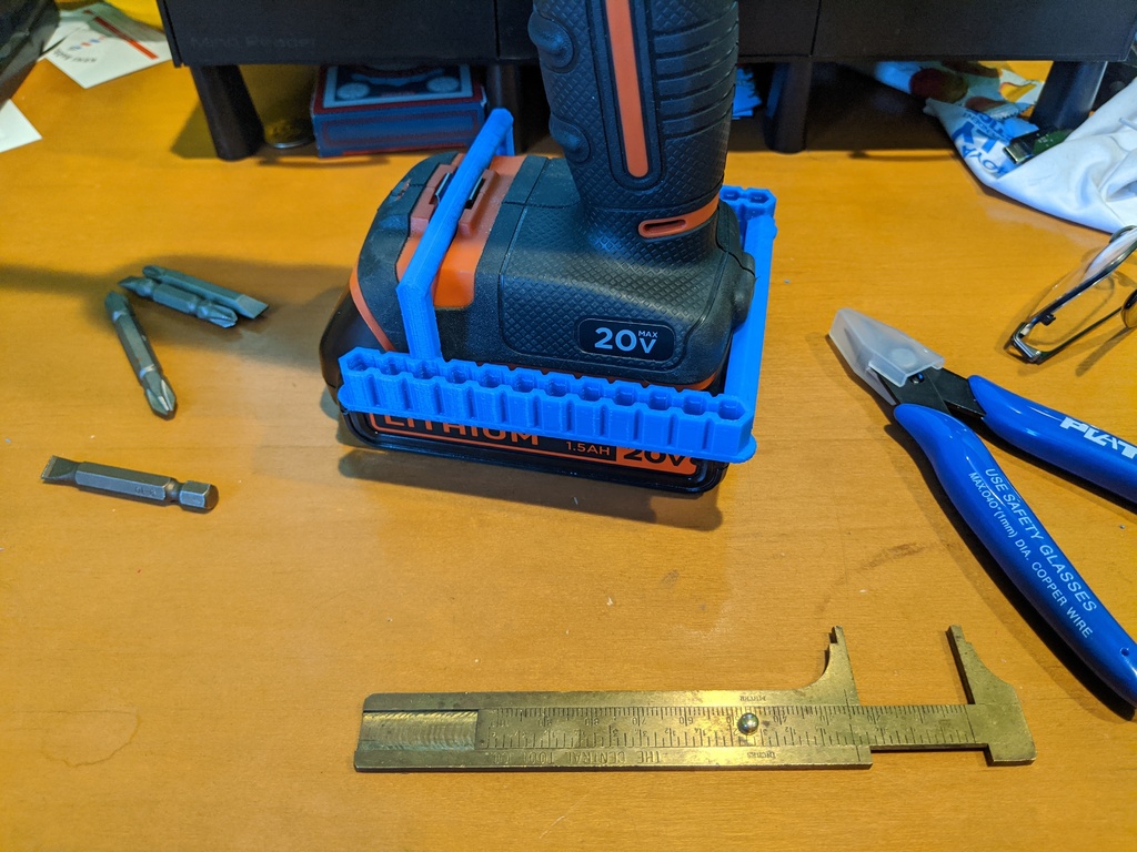 Bit-holder framework for Black+Decker 20V Max Li-on drill