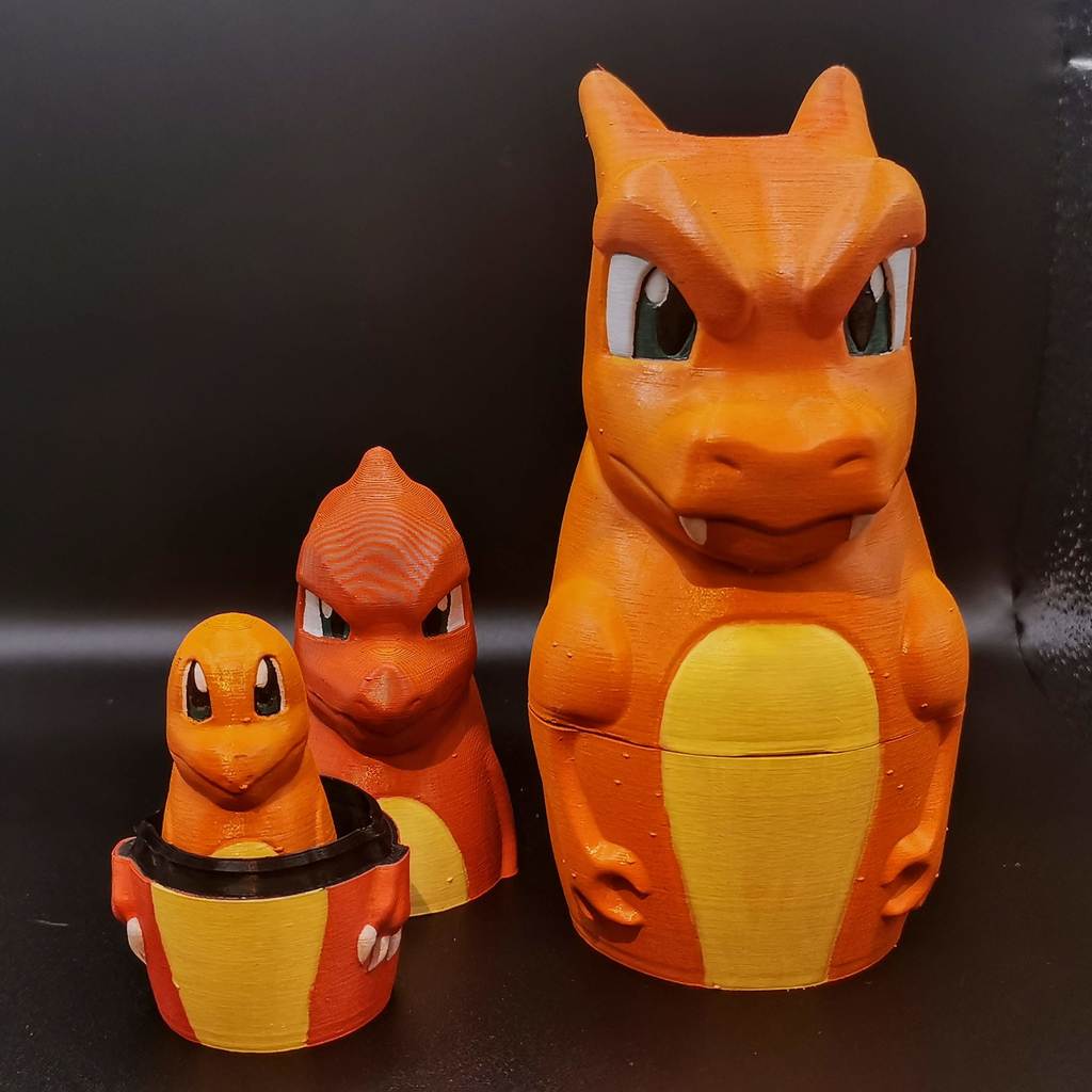 Miniatura 2 do modelo 3D Charizard PokeNesting Doll
