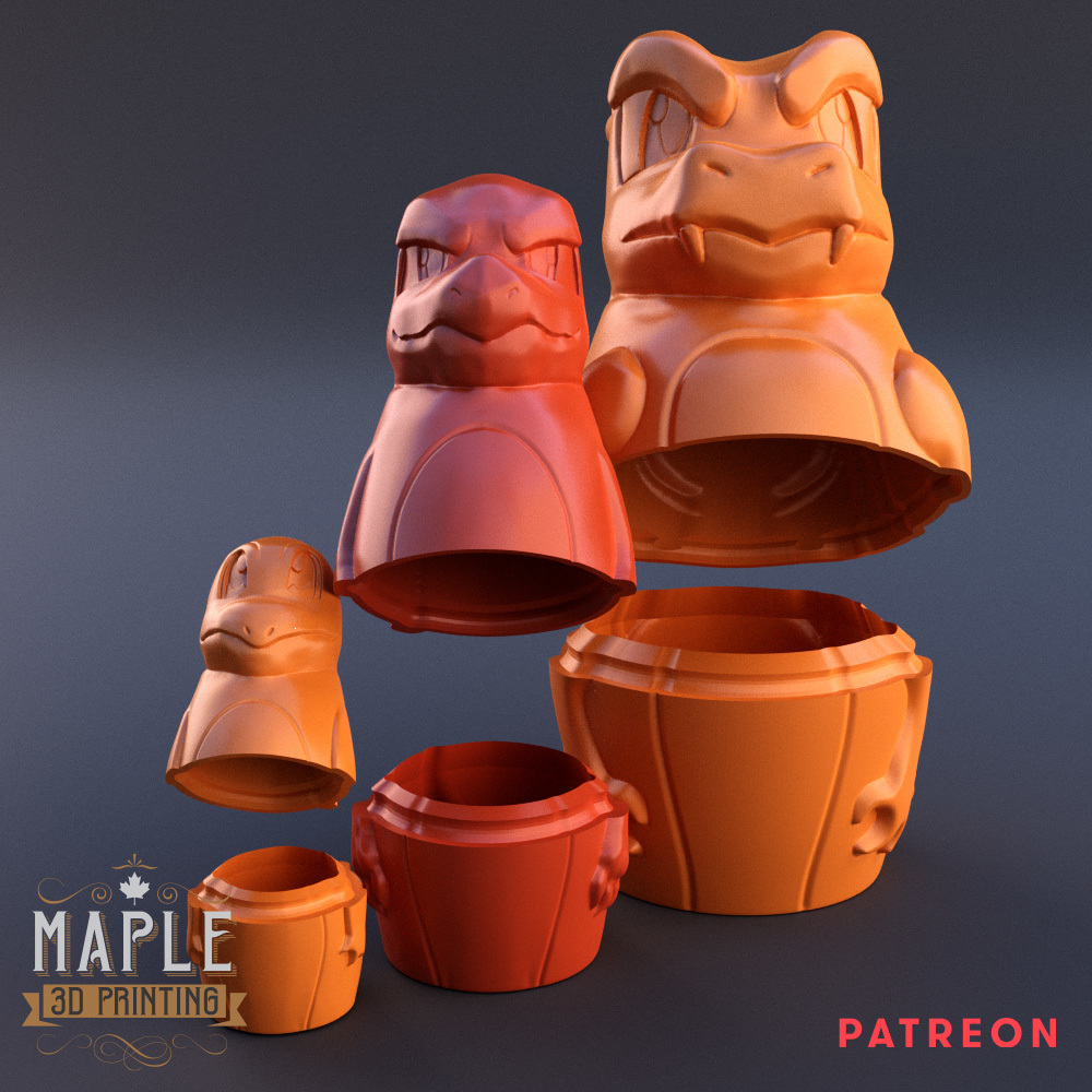 Miniatura 6 do modelo 3D Charizard PokeNesting Doll
